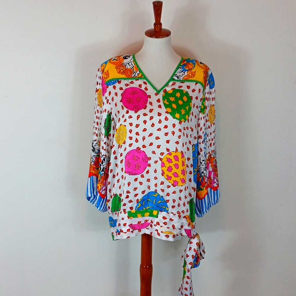 Vintage Diane Freis Georgette One Piece Blouse